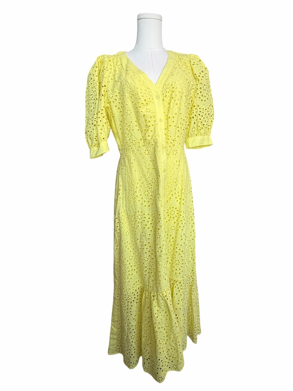 m Me+ Em Eyelet Yellow Dress